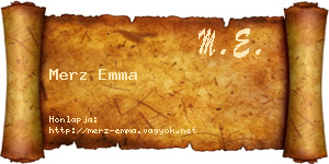 Merz Emma névjegykártya